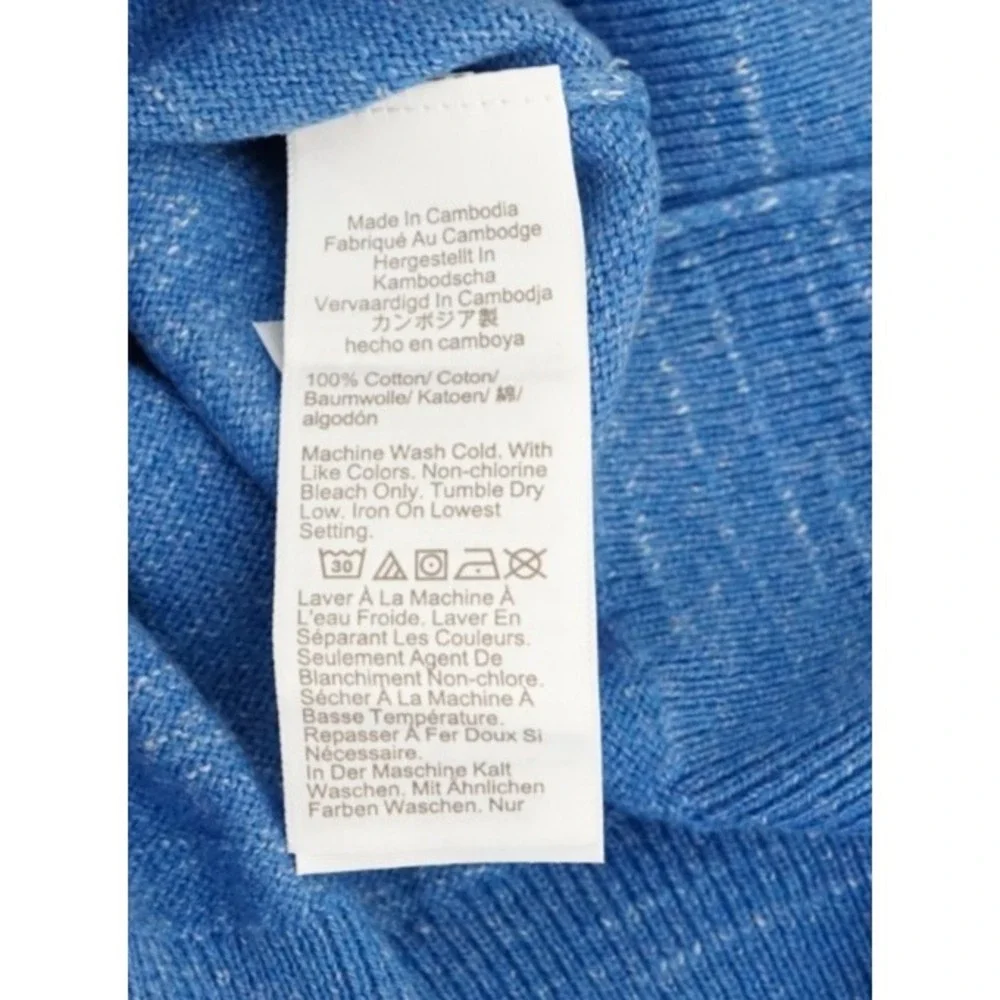NWT J.Crew Ragland Half-Zip Sweater Men XL Blue Cotton Mock Neck Casual‎